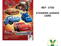 ST03 - Stickers licence Cars