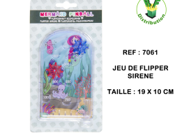 7061 - Jeu de flipper sirène 19 x 10 cm