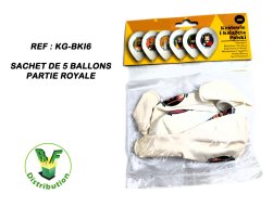 KG-BKI6 - Sachet de 6 ballons Partie Royale