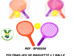 BF65326 - Polybag jeu de raquette + 1 balle