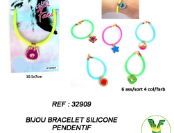 32909 - Bijou bracelet silicone pendentif