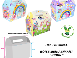 BF65344 - boite menu enfant licorne