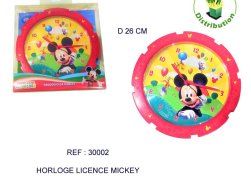 30002  Horloge licence Mickey D 26 cm