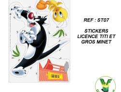 ST07 - Stickers licence Titi et gros minet