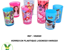 VS2023 - verres en plastique licences variées