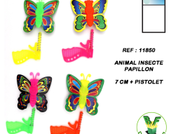 11850 - animal insecte papillon 7 cm + pistolet